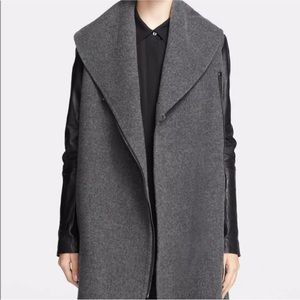 Vince Women’s Wool and Leather Coat Size Small